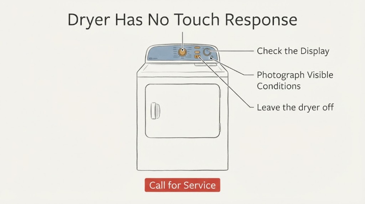 Dryer Has No Touch Response