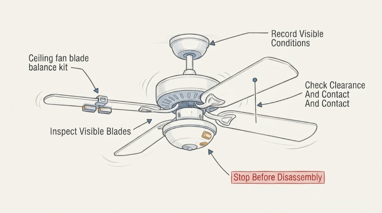 Ceiling fan blade balance kit