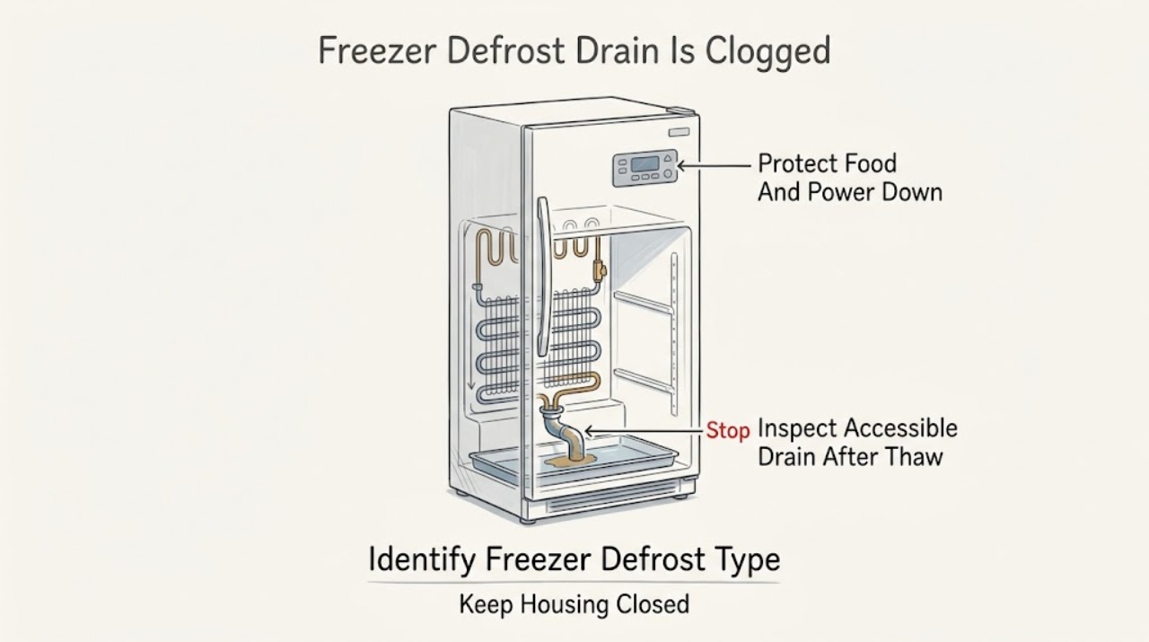 Freezer Defrost Drain Is Clogged