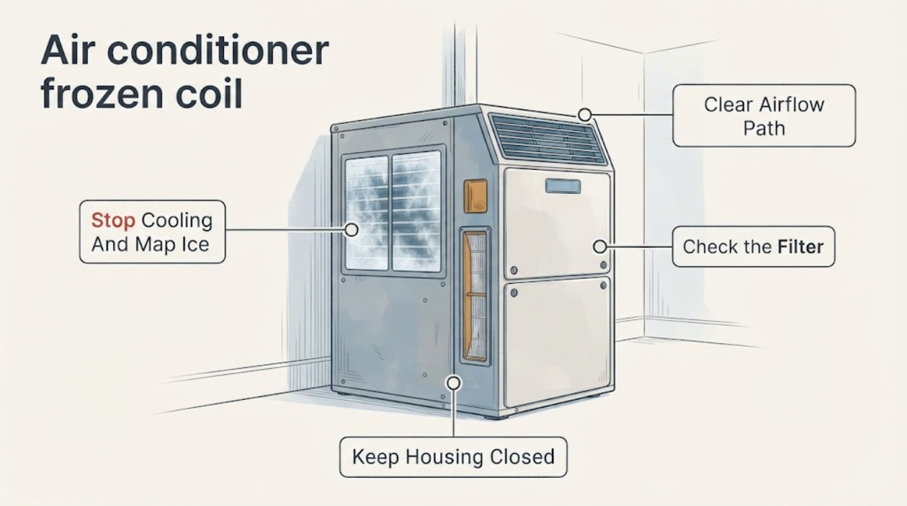 Air conditioner frozen coil