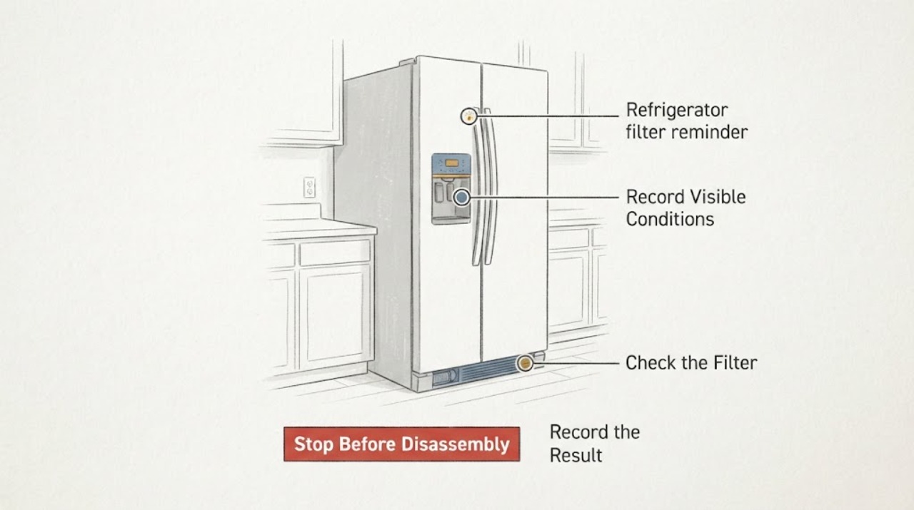 Refrigerator filter reminder