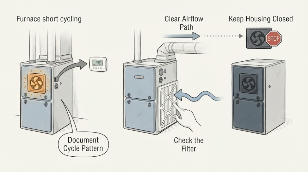 Furnace short cycling