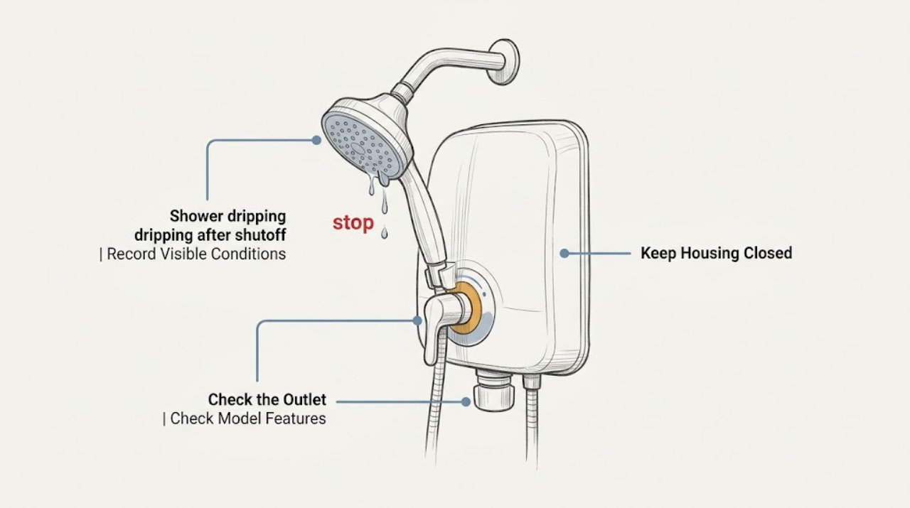 Shower dripping after shutoff