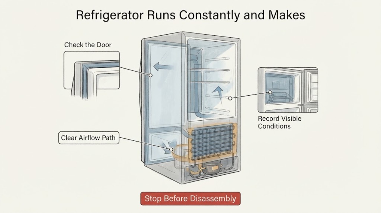 Refrigerator Runs Constantly and Makes