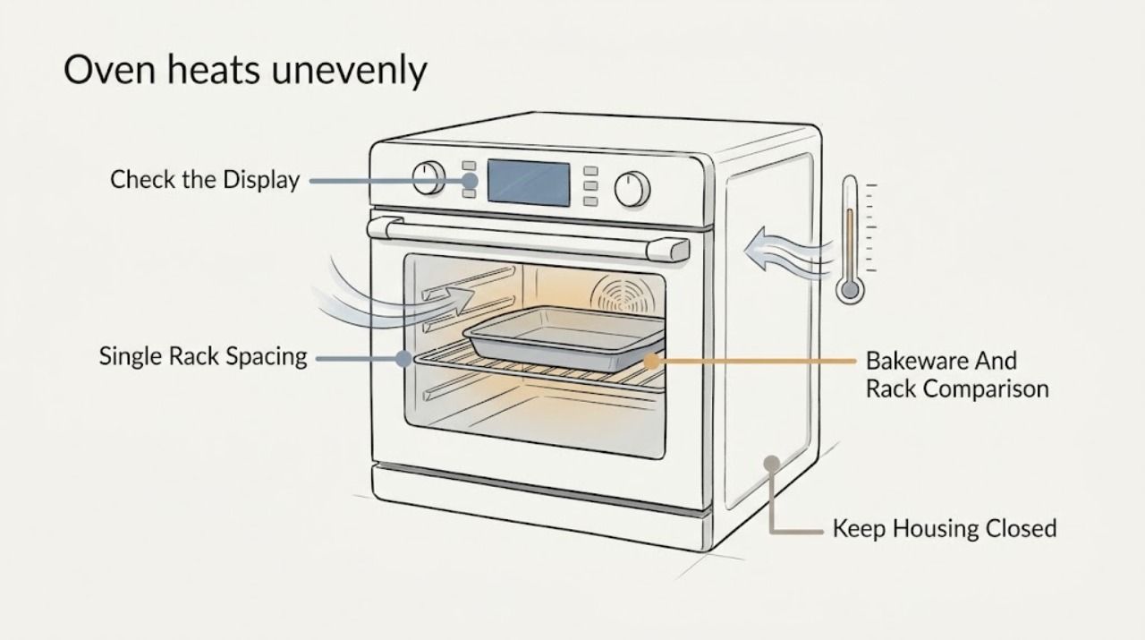 Oven heats unevenly
