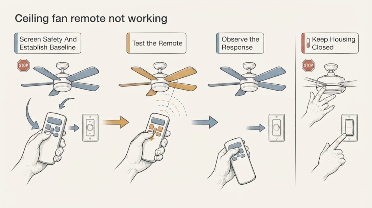 Ceiling fan remote not working