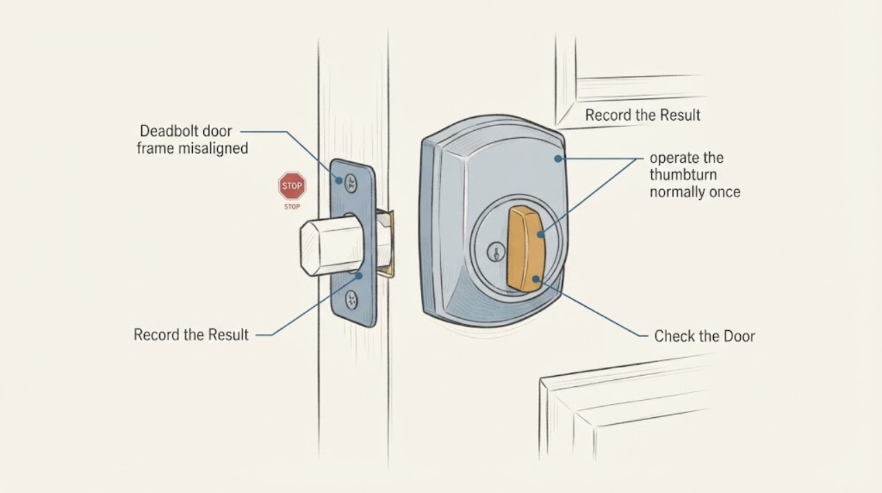 Deadbolt door frame misaligned