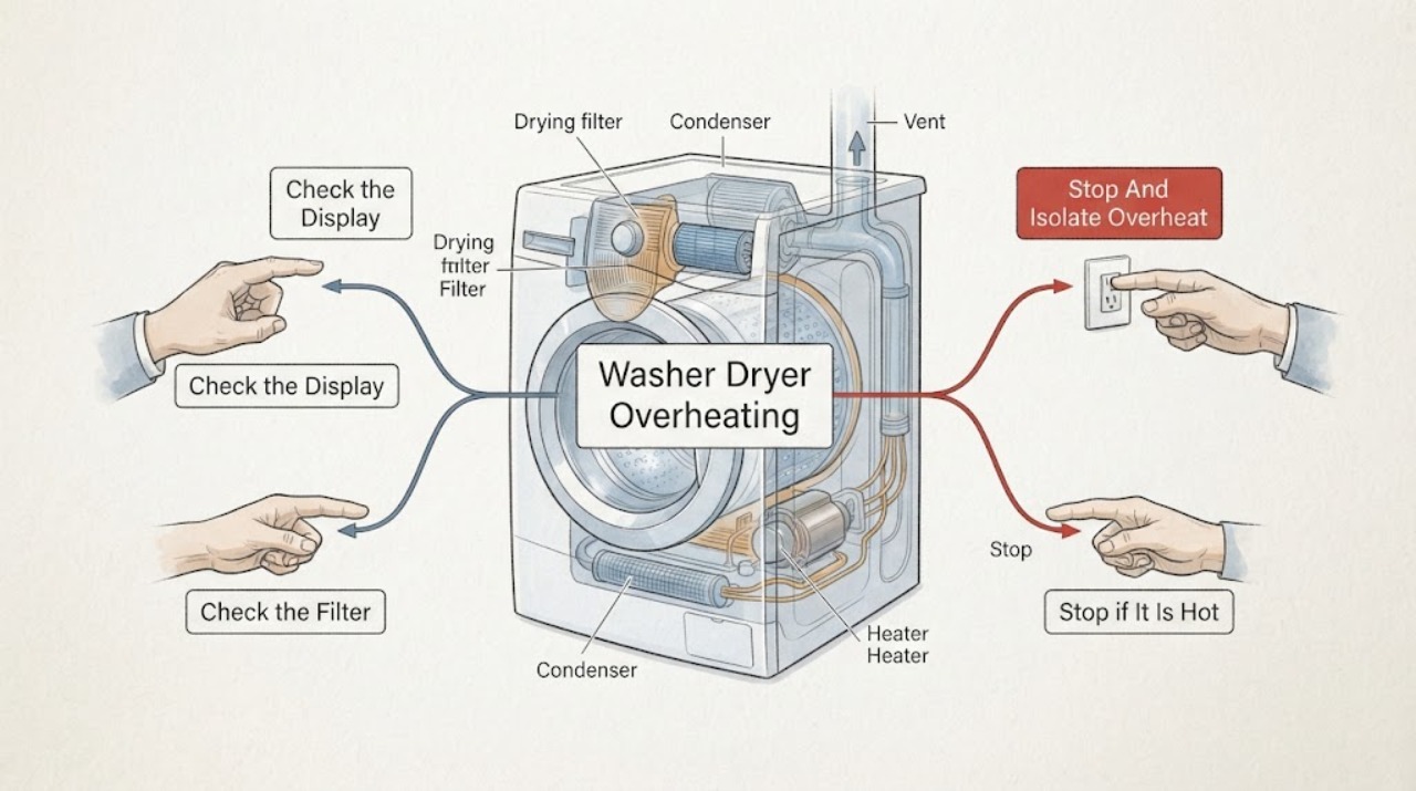 Washer Dryer Overheating