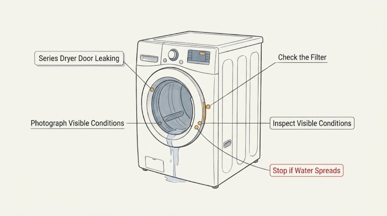 Series Dryer Door Leaking