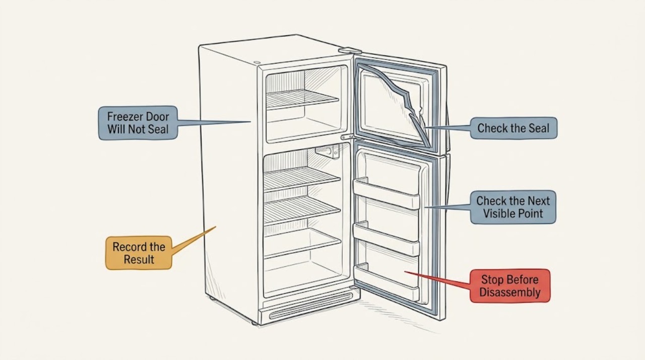 Freezer Door Will Not Seal