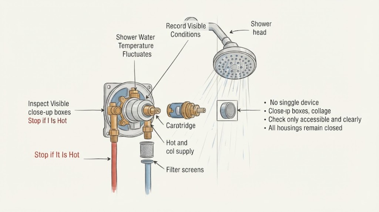 Shower Water Temperature Fluctuates
