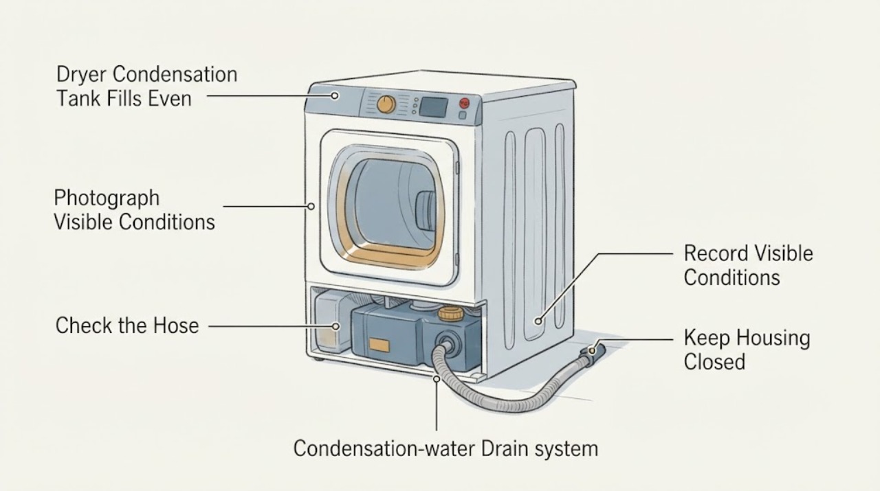 Dryer Condensation Tank Fills Even