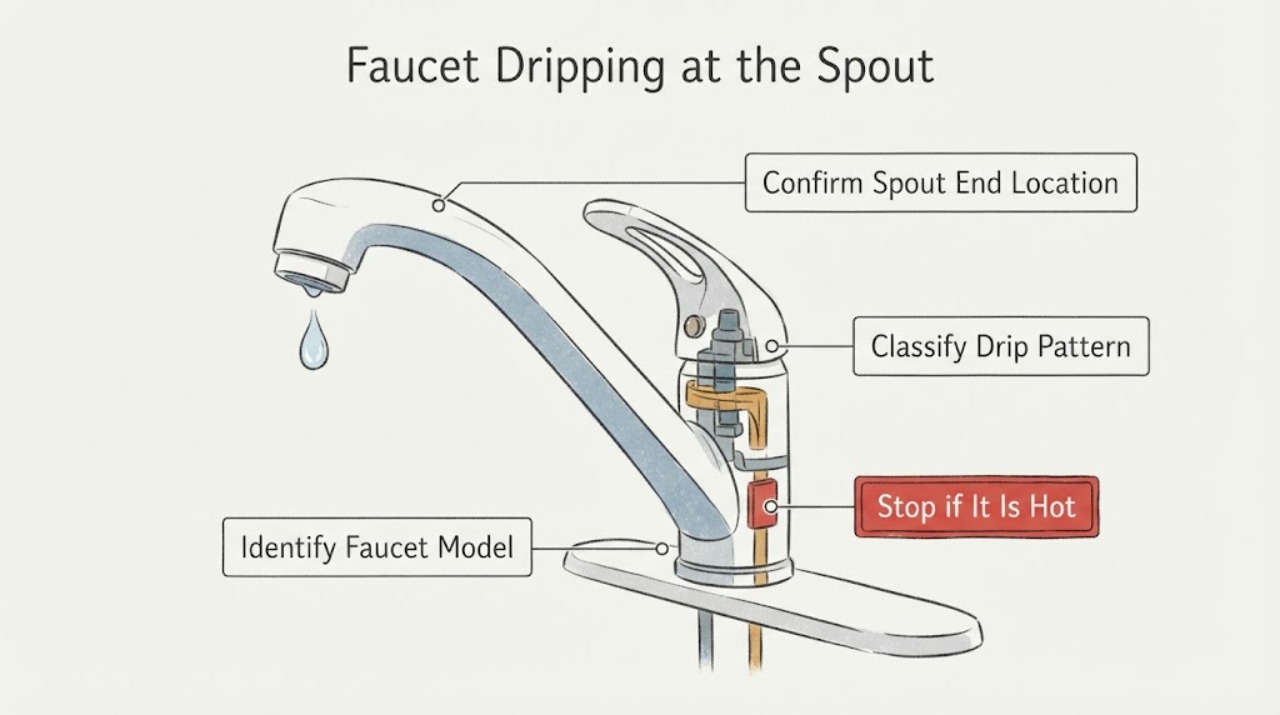 Faucet Dripping at the Spout