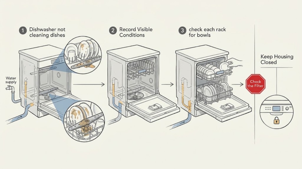 Dishwasher not cleaning dishes