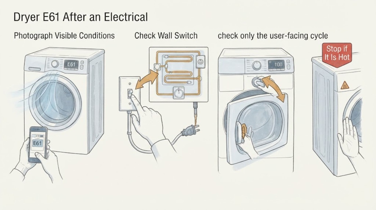 Dryer E61 After an Electrical