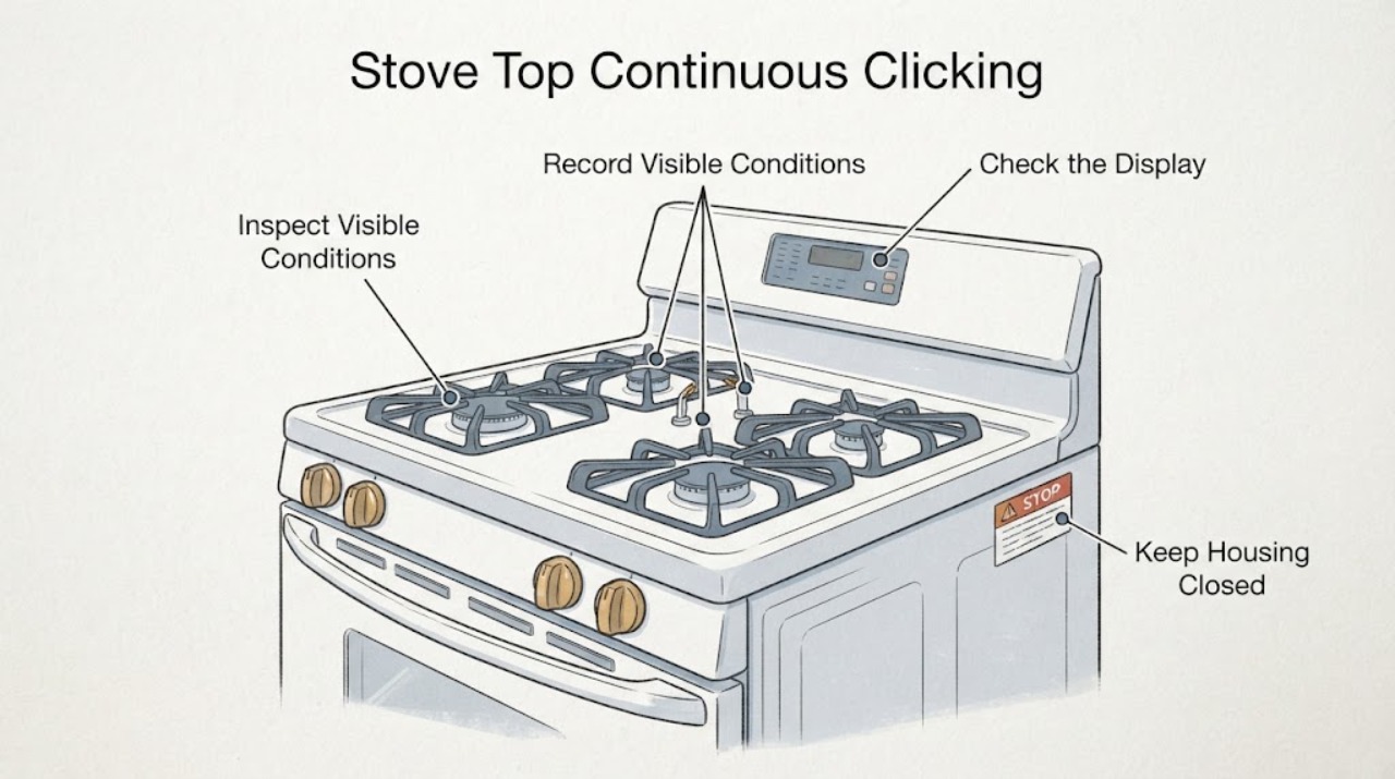 Stove Top Continuous Clicking