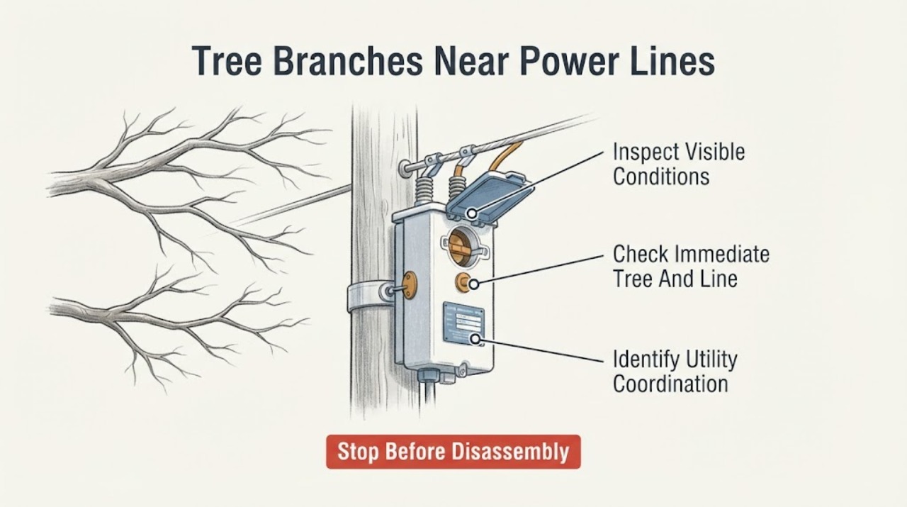Tree Branches Near Power Lines