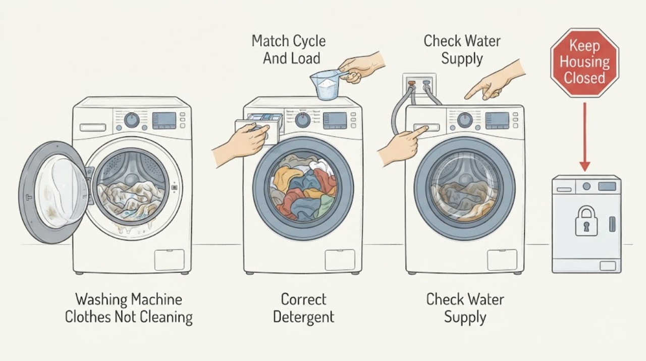 Washing Machine Clothes Not Cleaning