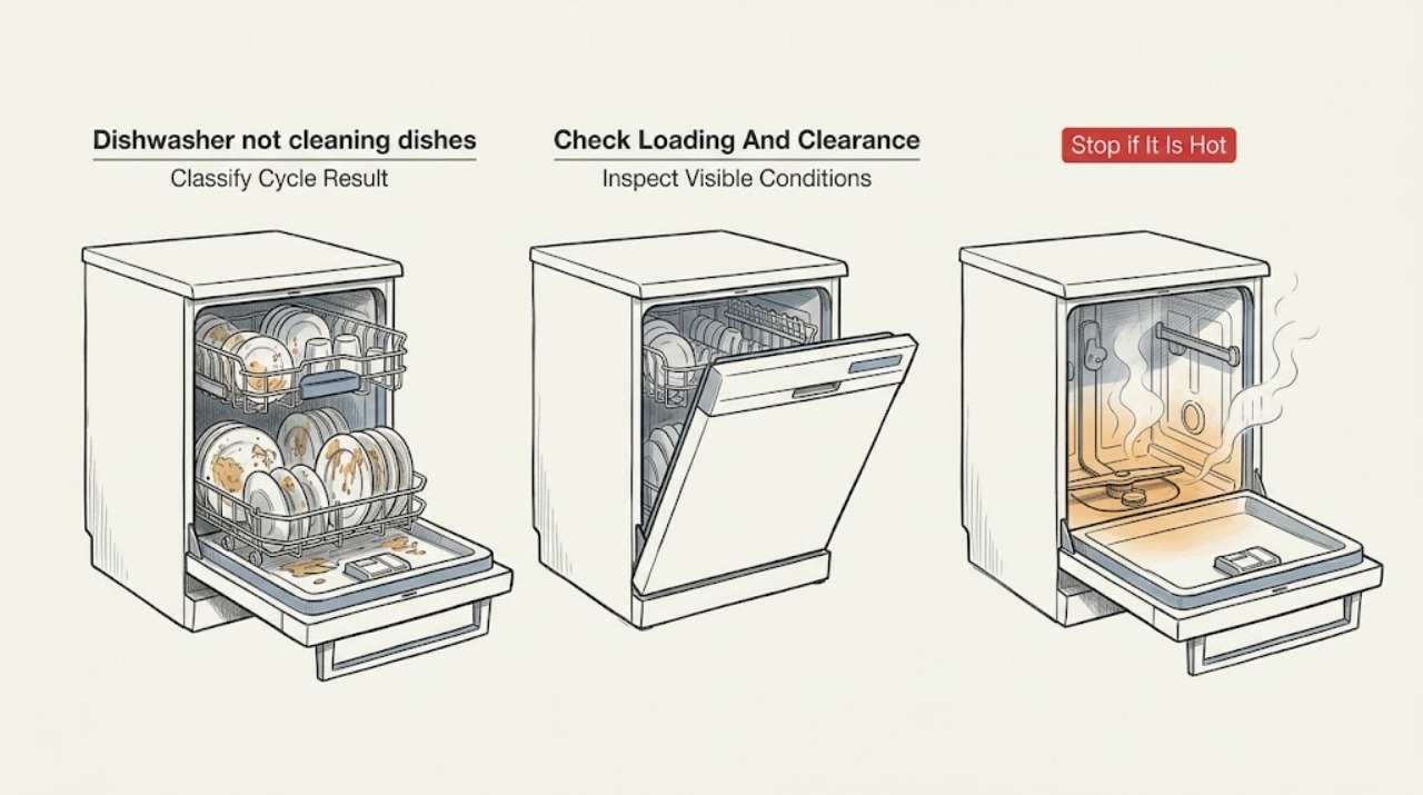 Dishwasher not cleaning dishes