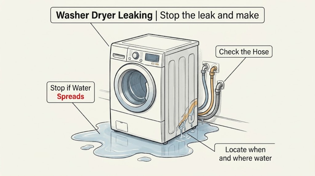 Washer Dryer Leaking