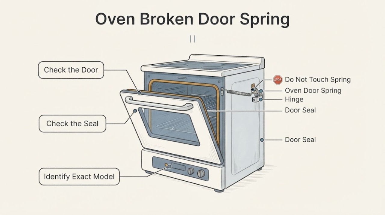 Oven Broken Door Spring |