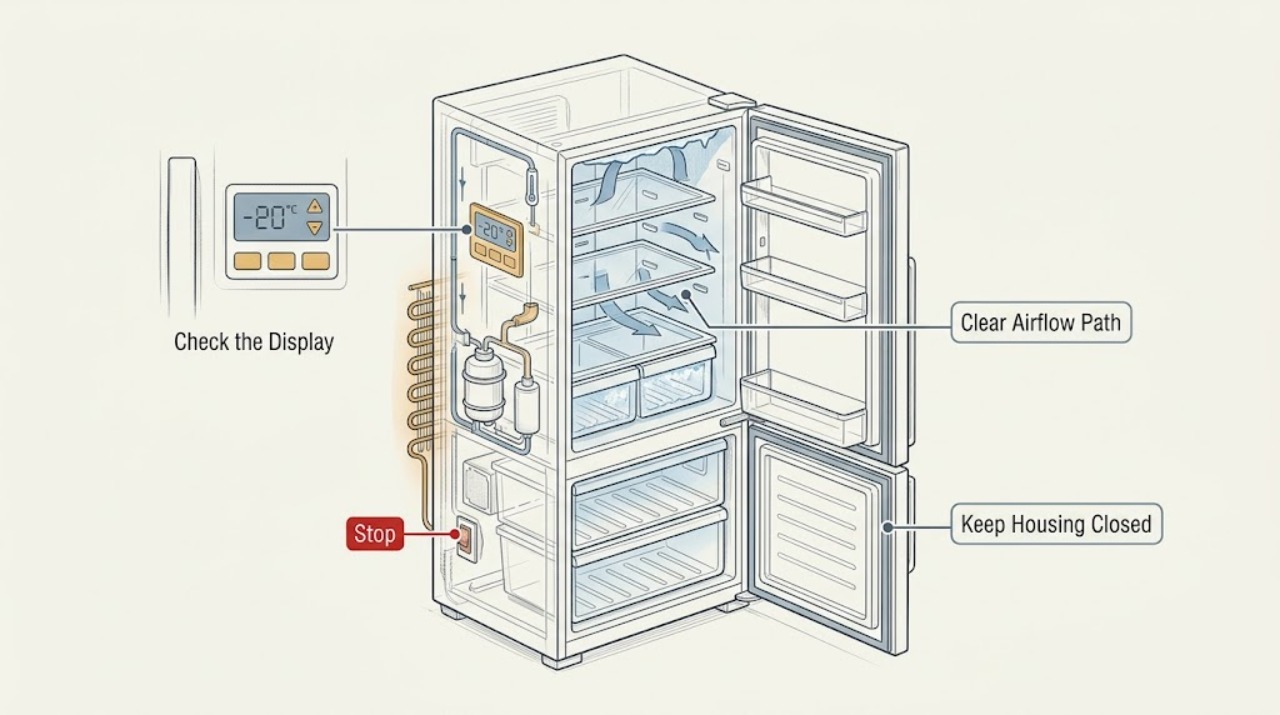 Refrigerator Freezing Food
