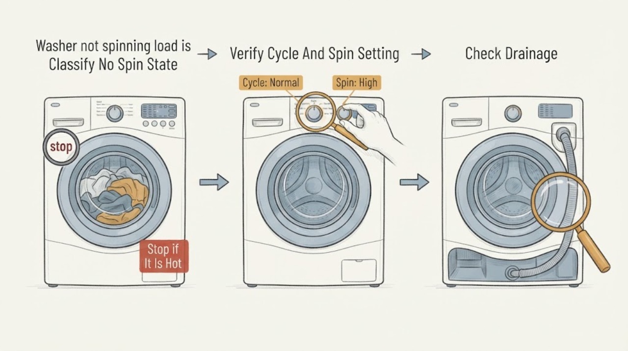 Washer not spinning load is
