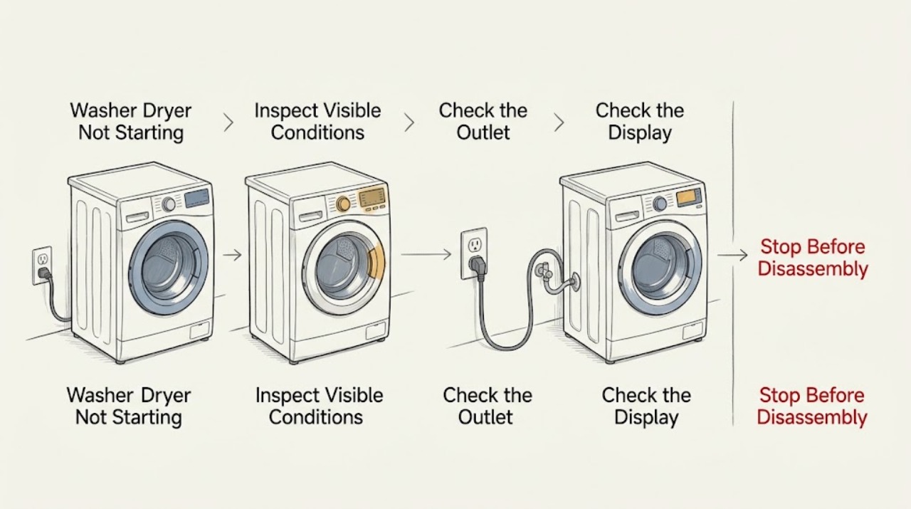 Washer Dryer Not Starting
