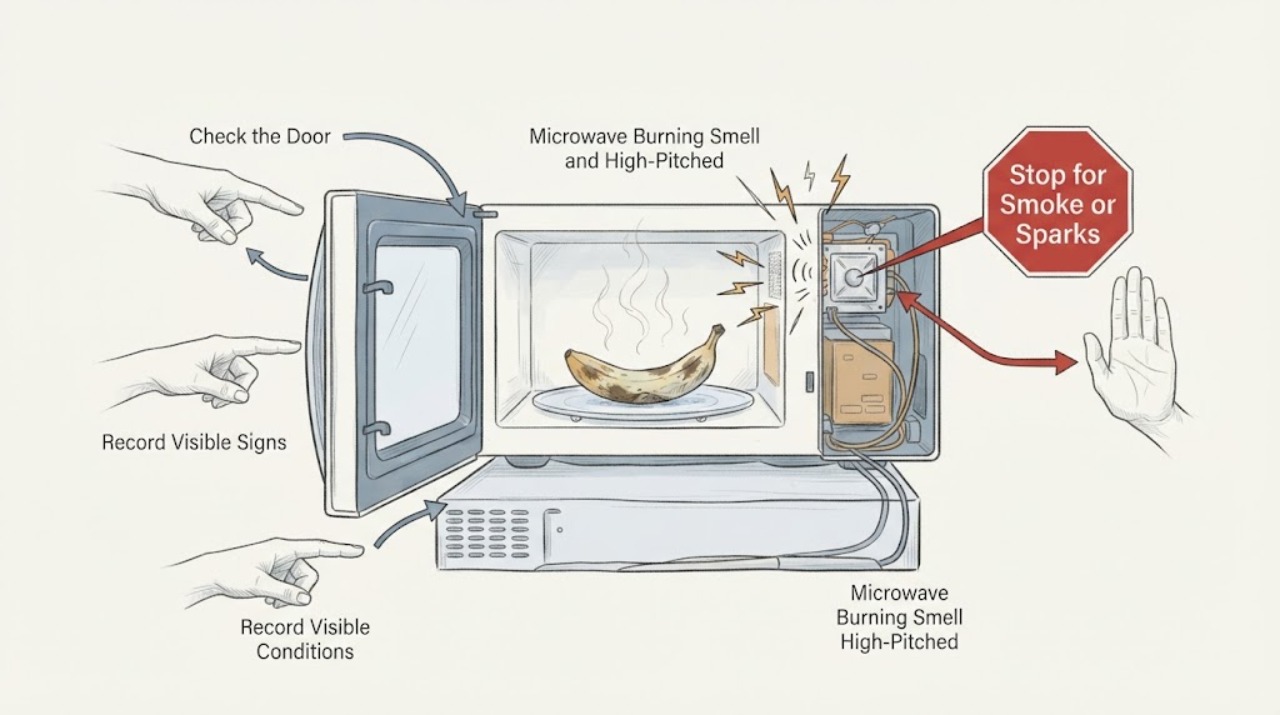 Microwave Burning Smell and High-Pitched