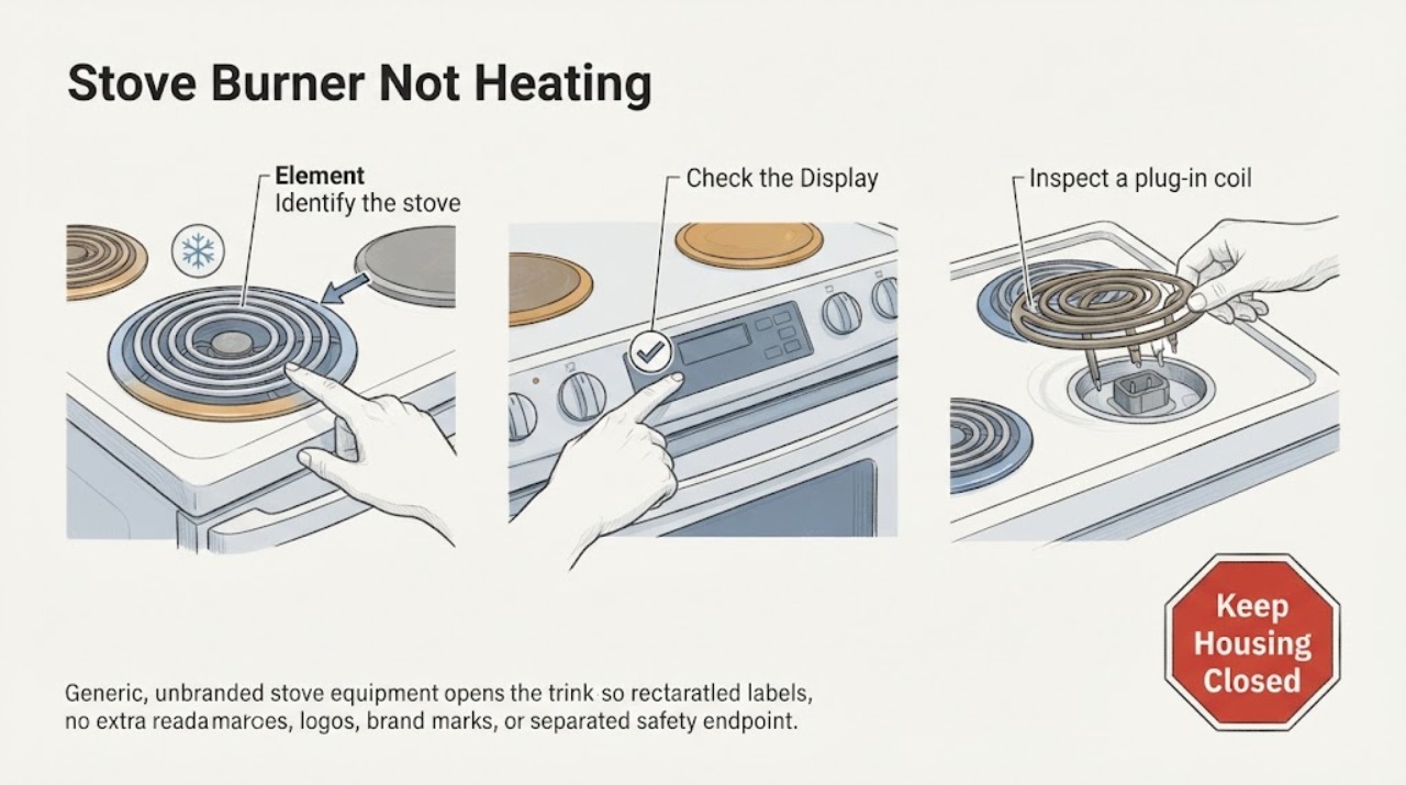 Stove Burner Not Heating, Element
