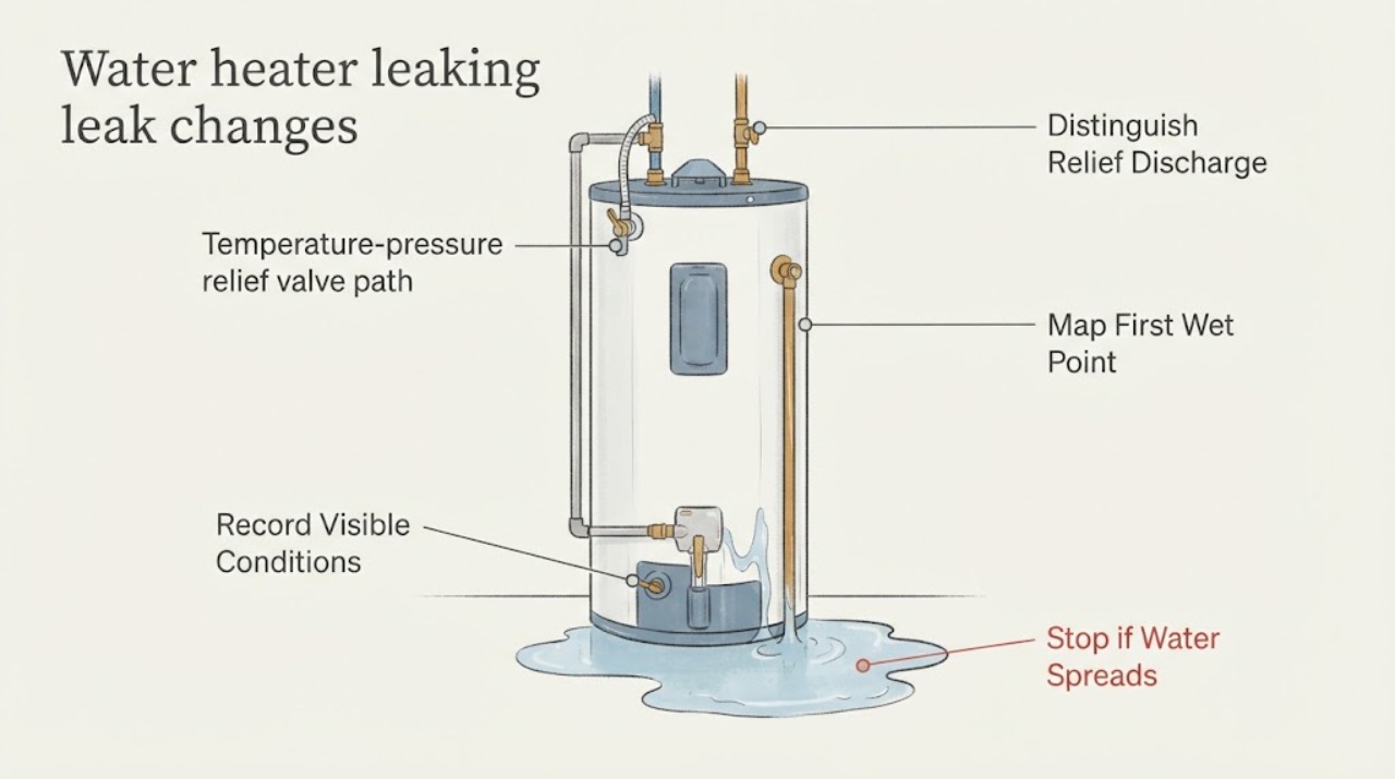 Water heater leaking leak changes