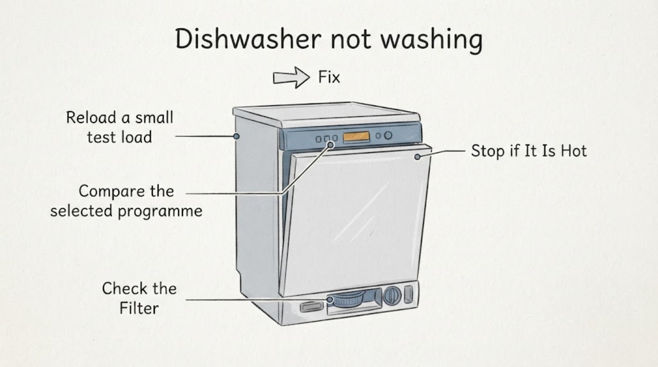 Dishwasher not washing | Fix