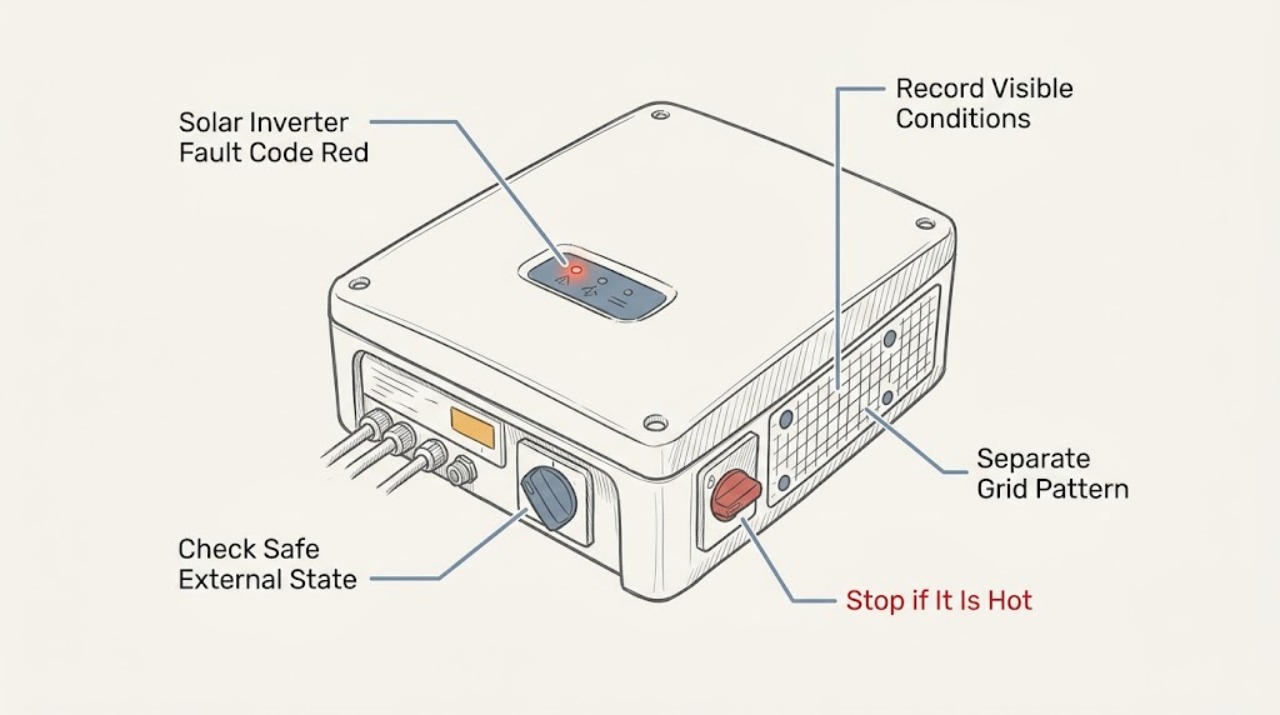 Solar Inverter Fault Code Red