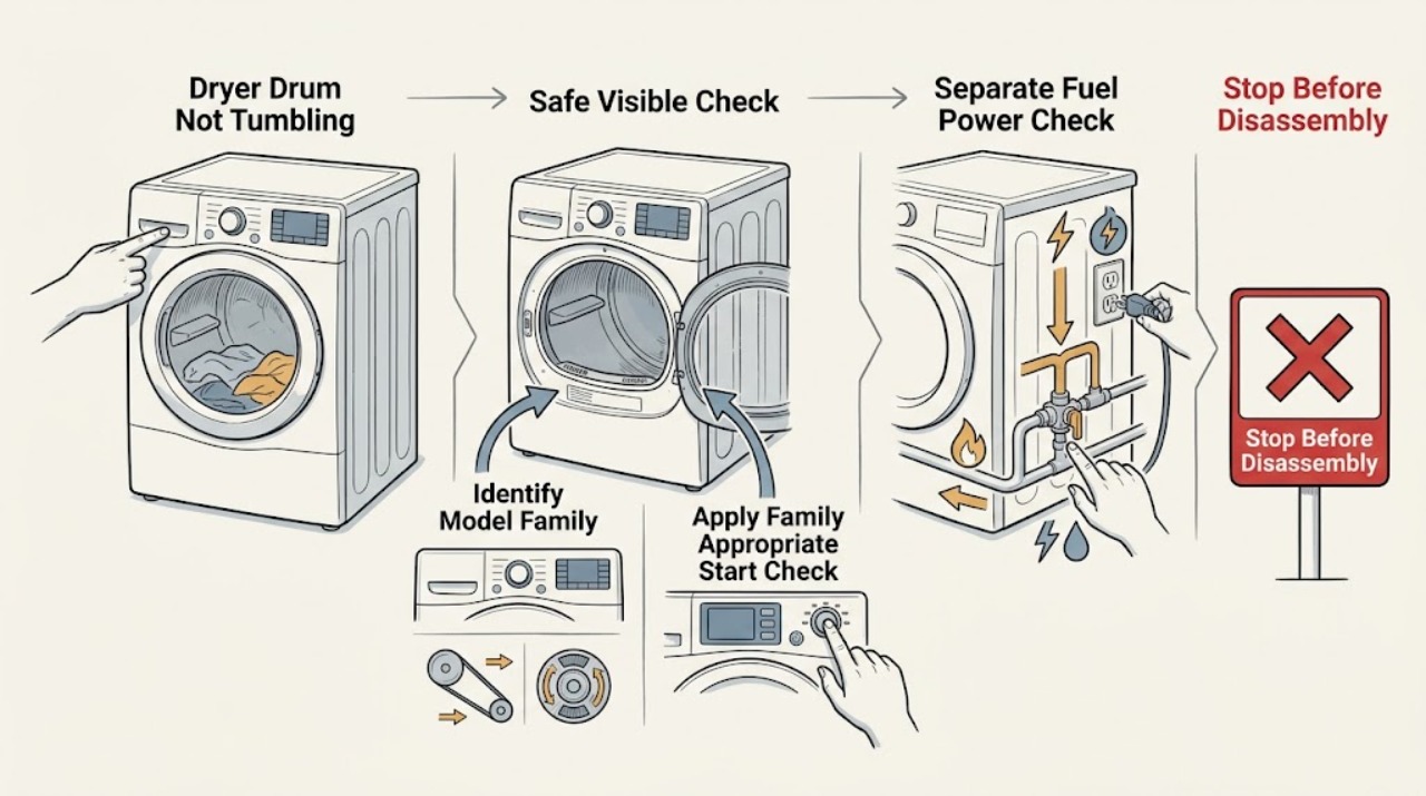Dryer Drum Not Tumbling