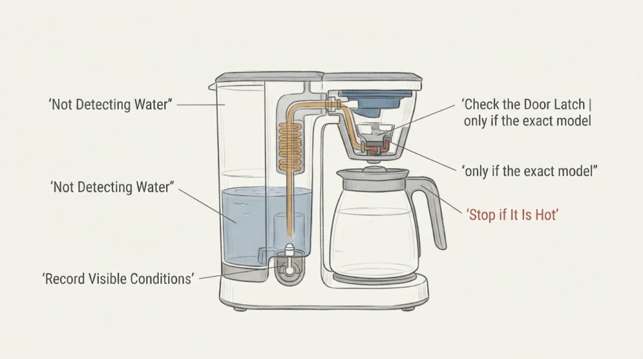 Not Detecting Water