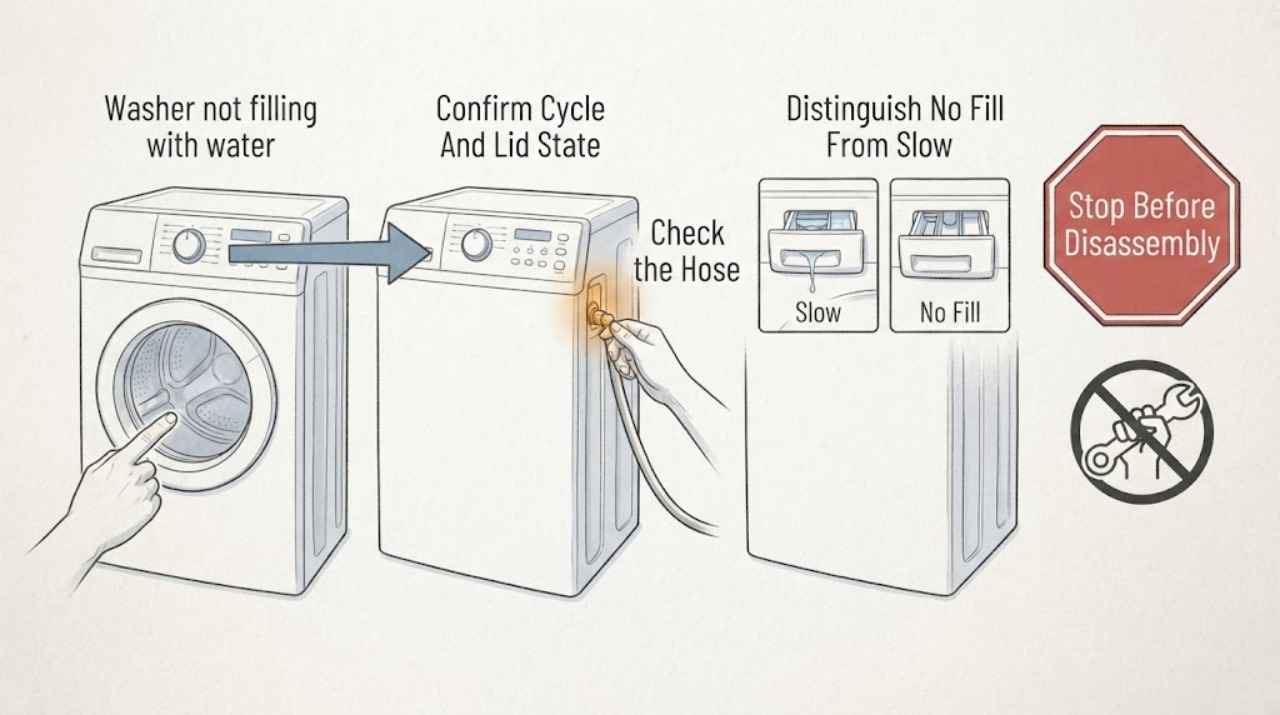 Washer not filling with water