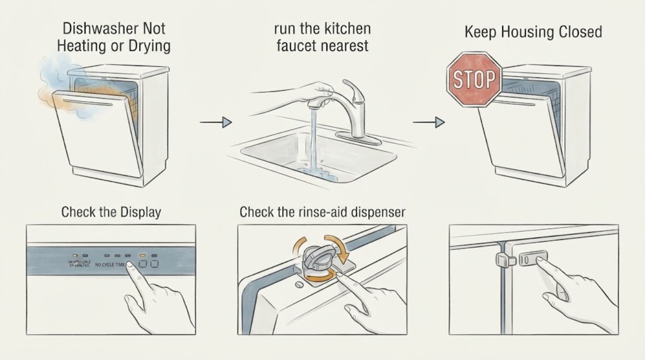 Dishwasher Not Heating or Drying