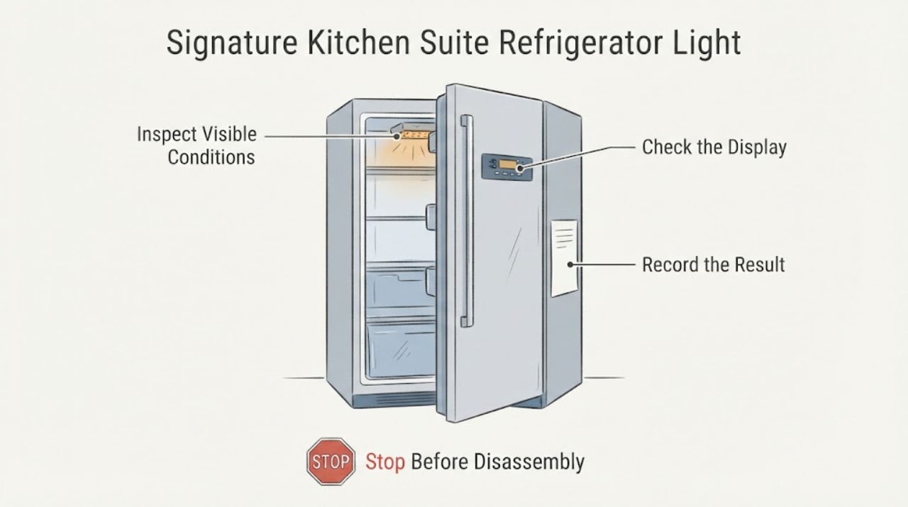 Signature Kitchen Suite Refrigerator Light