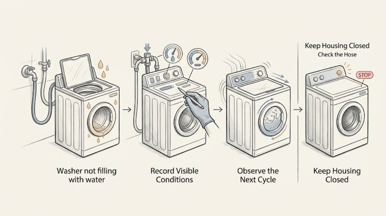 Washer not filling with water