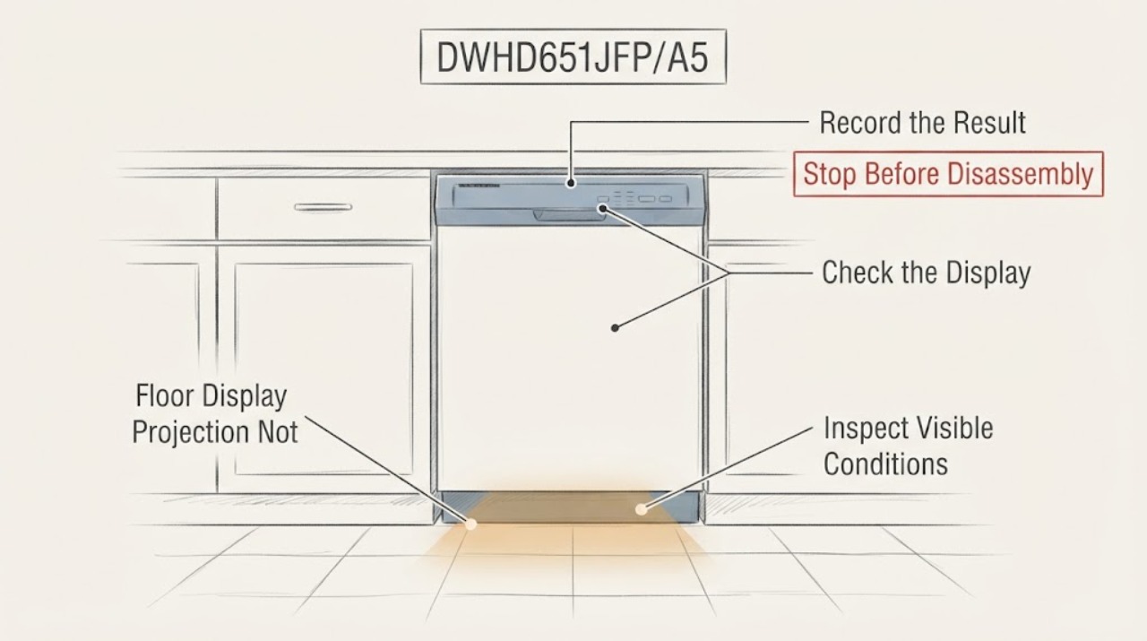 DWHD651JFP/A5 Floor Display Projection Not