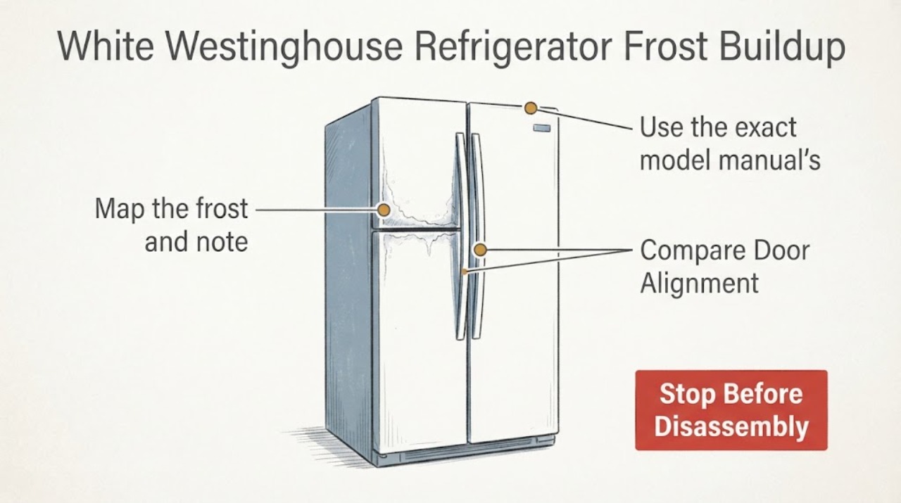 White Westinghouse Refrigerator Frost Buildup
