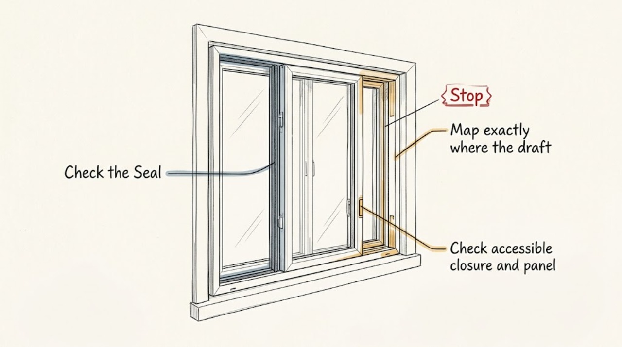 Storm window draft